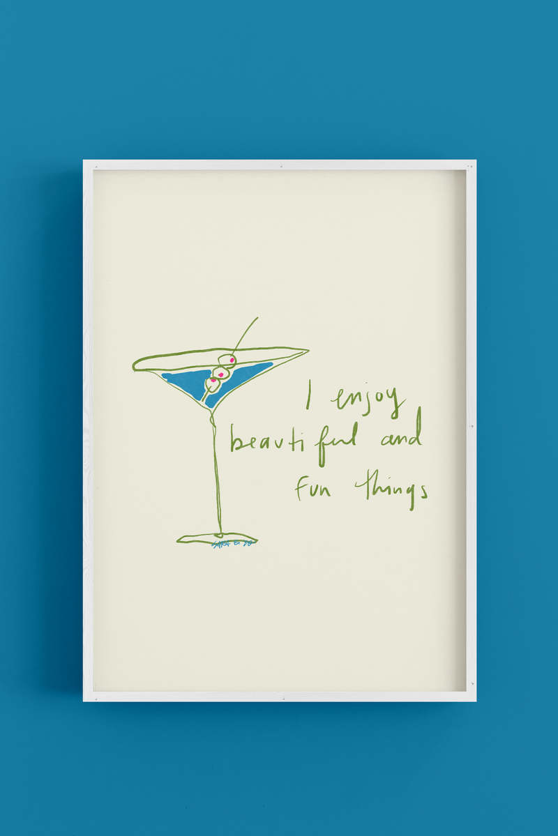 Beautiful and Fun Martini - Art Poster Print