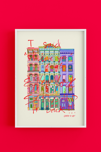 New York Love Story- Art Poster Print