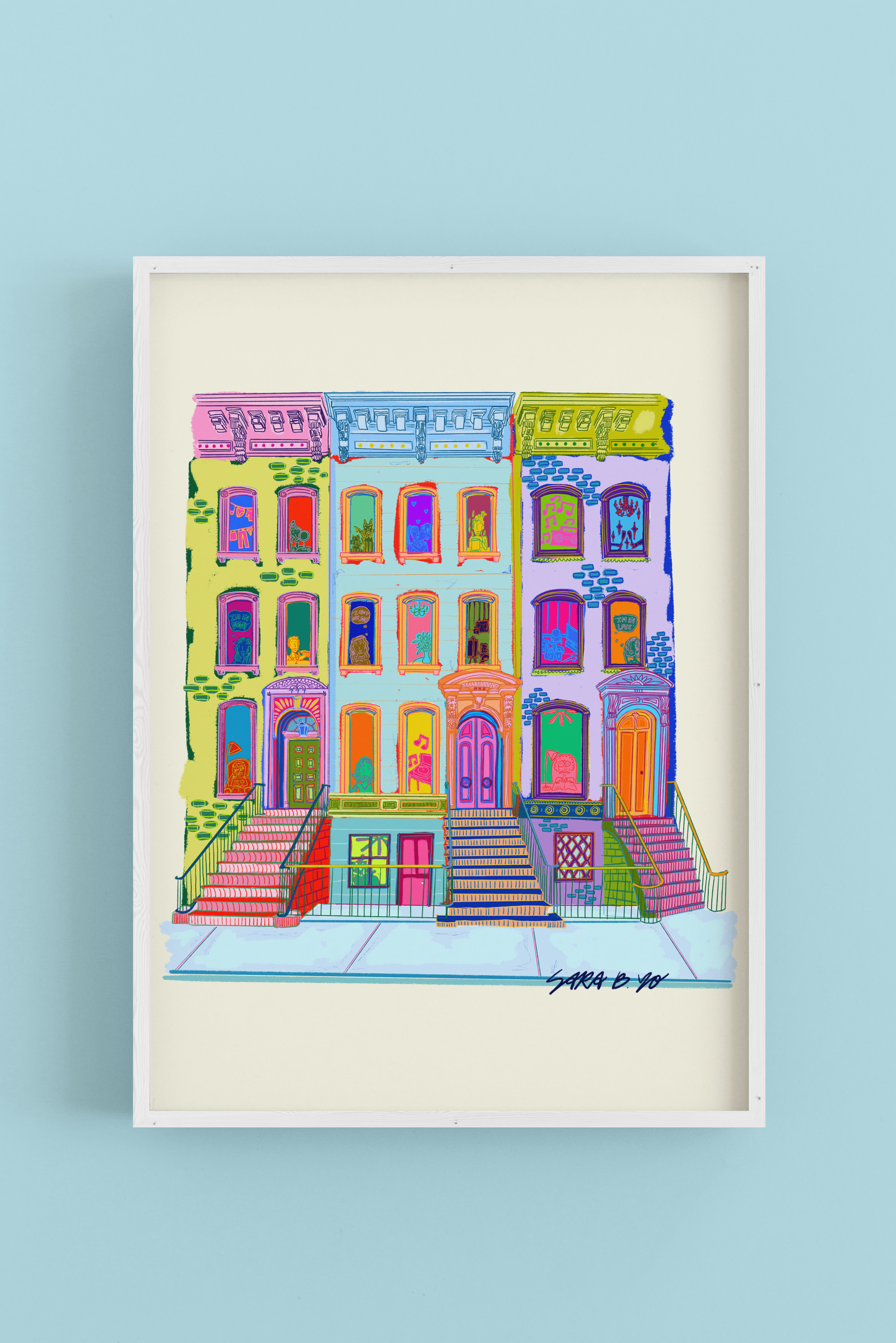 Talk of The Townhouse - Art Poster Print