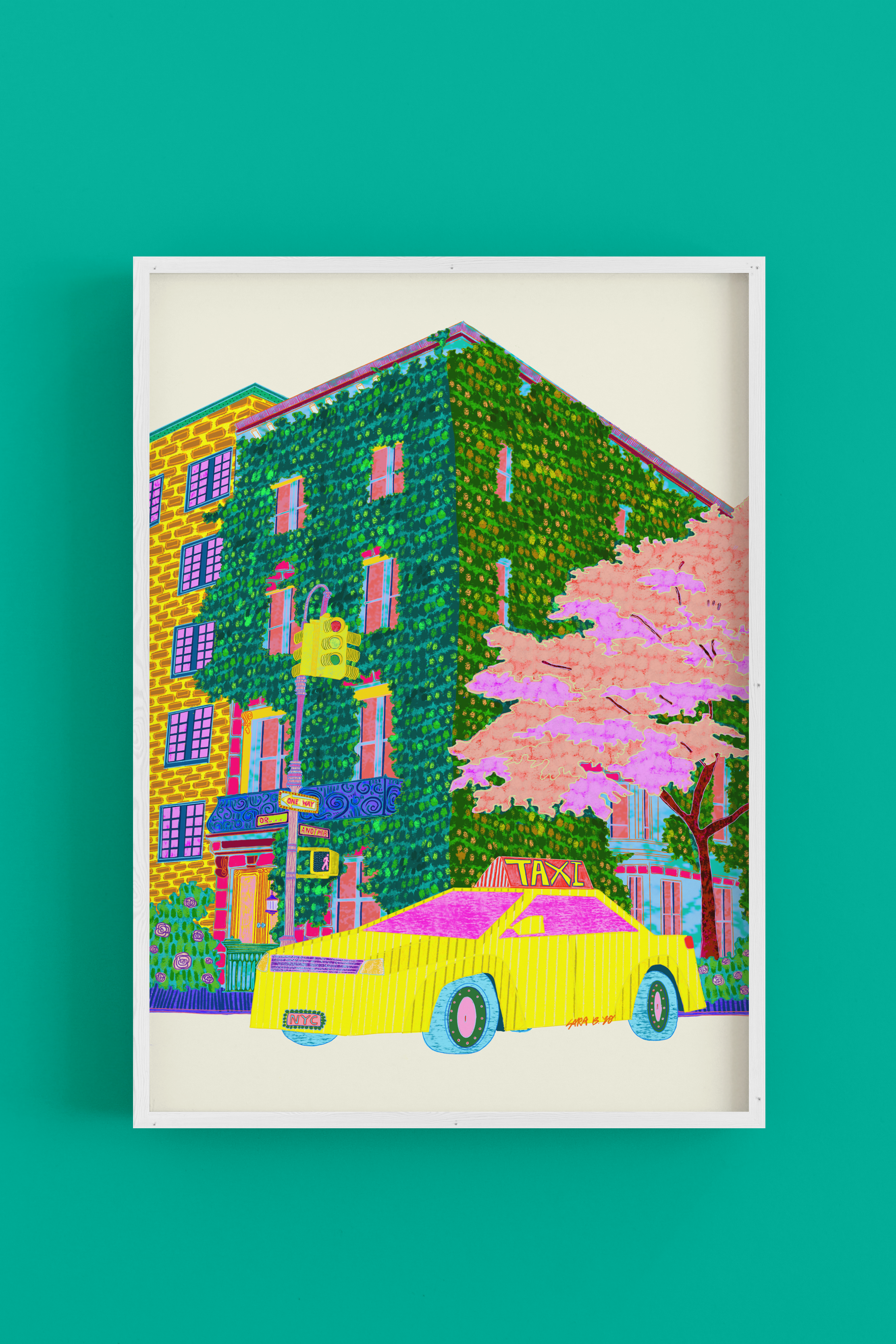 Pretty City Corner - Art Poster Print