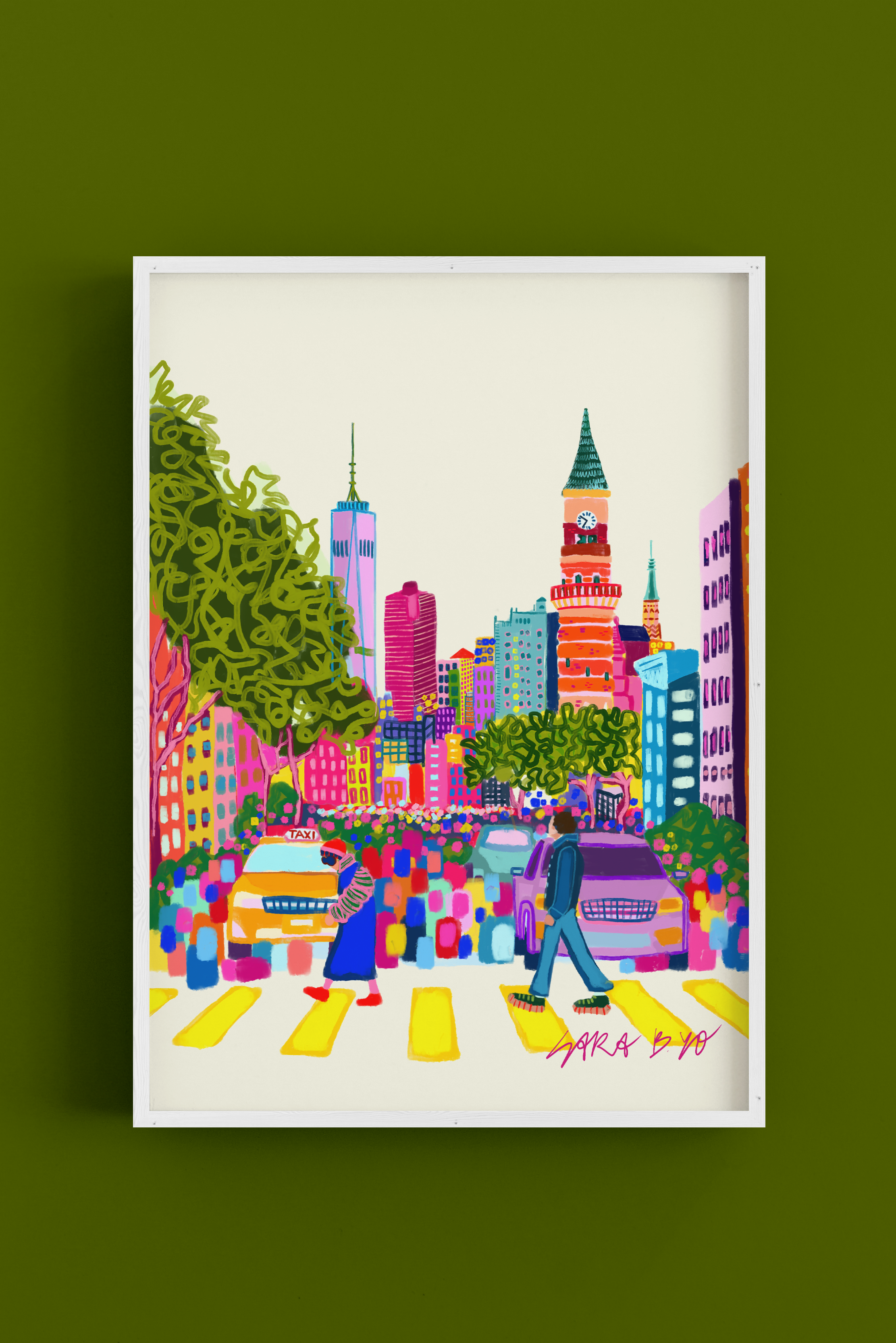 Walk in The West Village - Art Poster Print