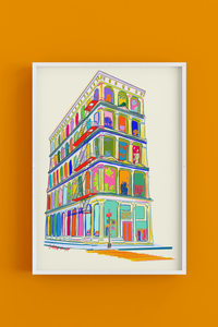 Shopping in Soho - Art Poster Print