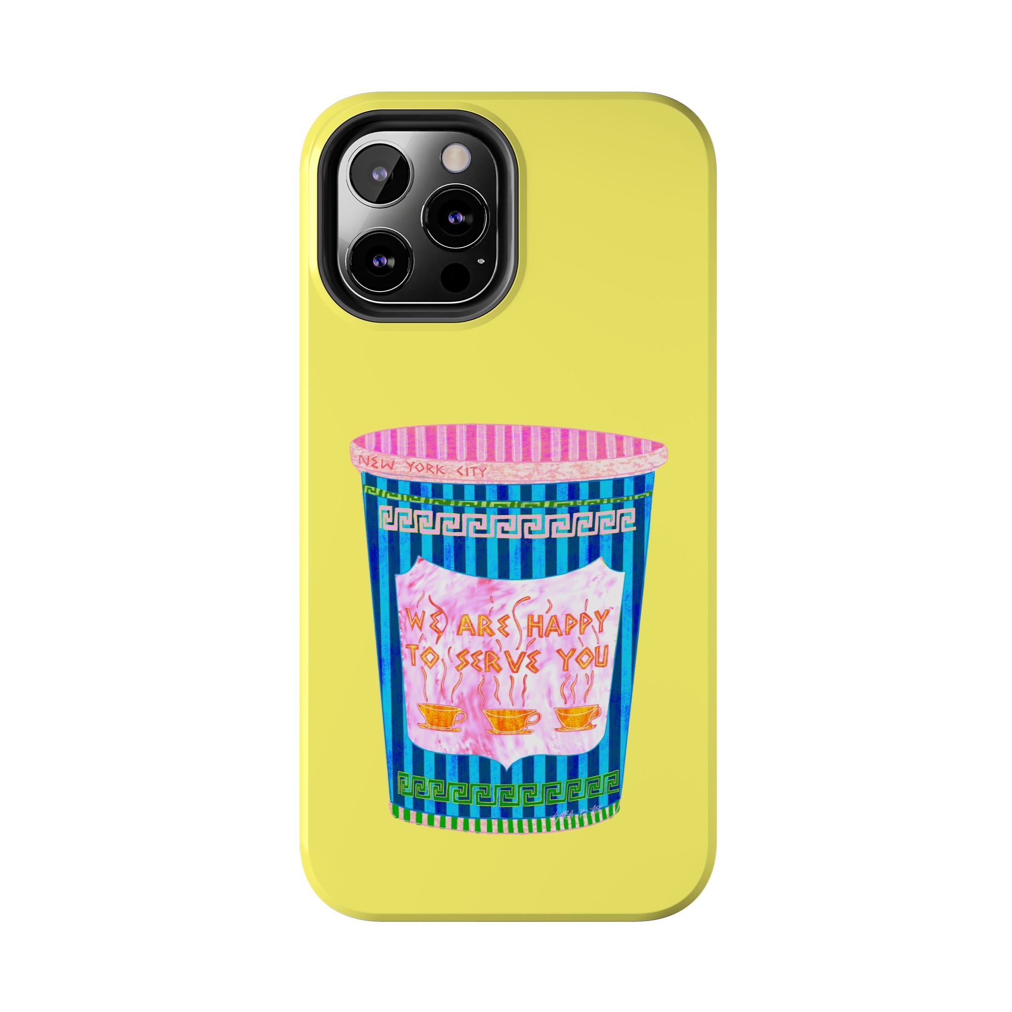 New York Coffee Cup Yellow Phone Case