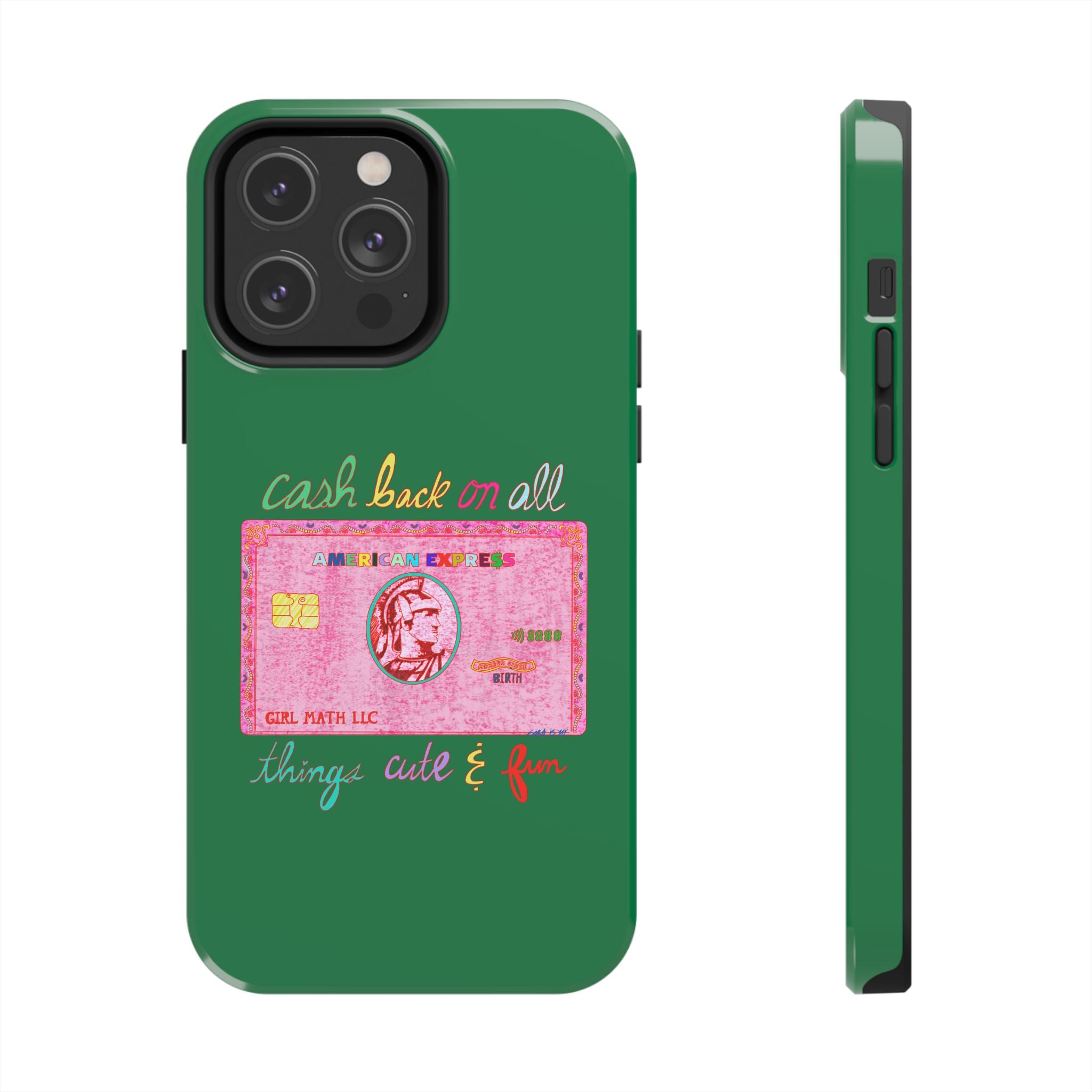 The PINK Card Green Phone Case