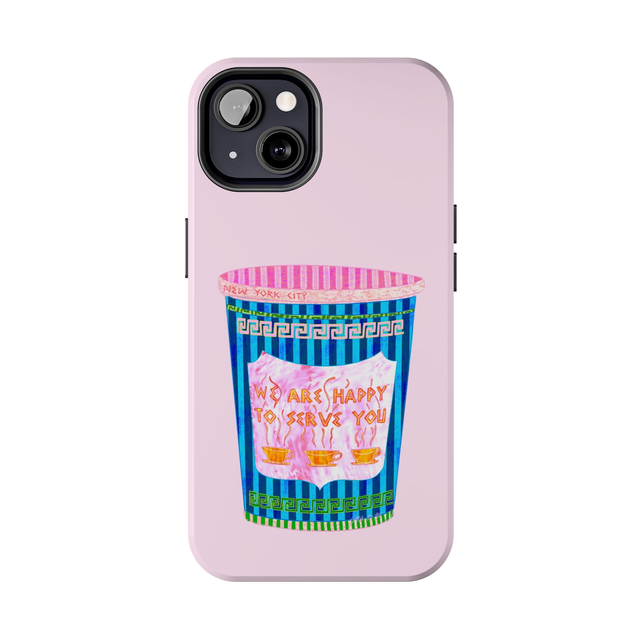 New York Coffee Cup Pink Phone Case