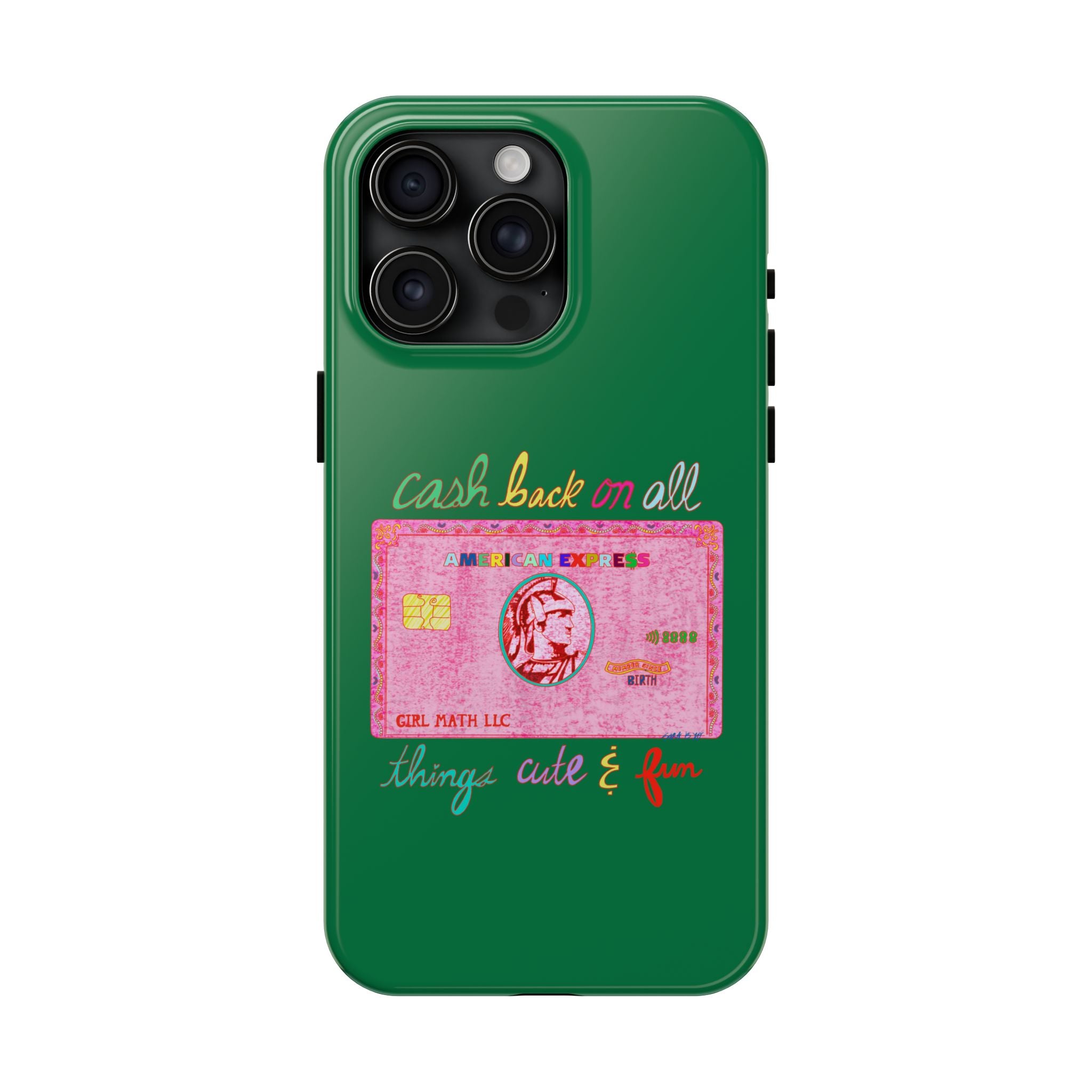 The PINK Card Green Phone Case