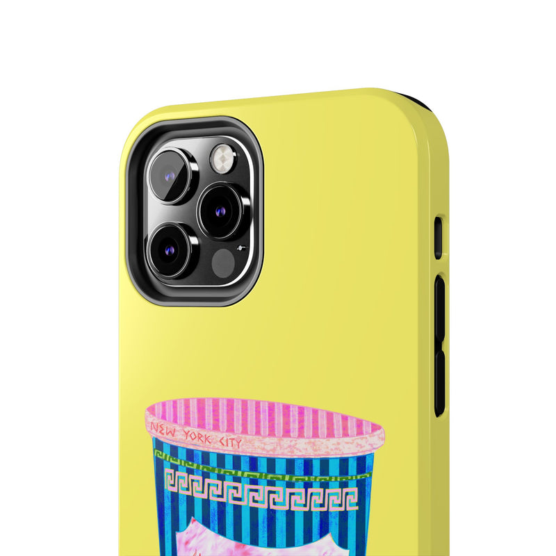 New York Coffee Cup Yellow Phone Case