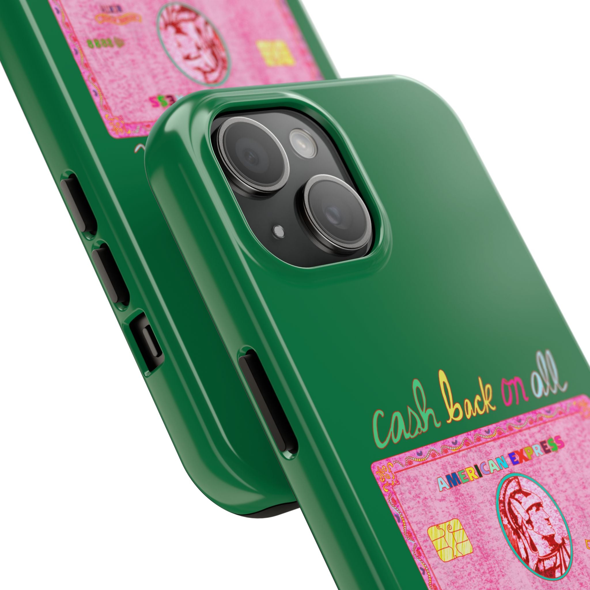 The PINK Card Green Phone Case