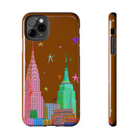 Starry Night in The City Brown Phone Case