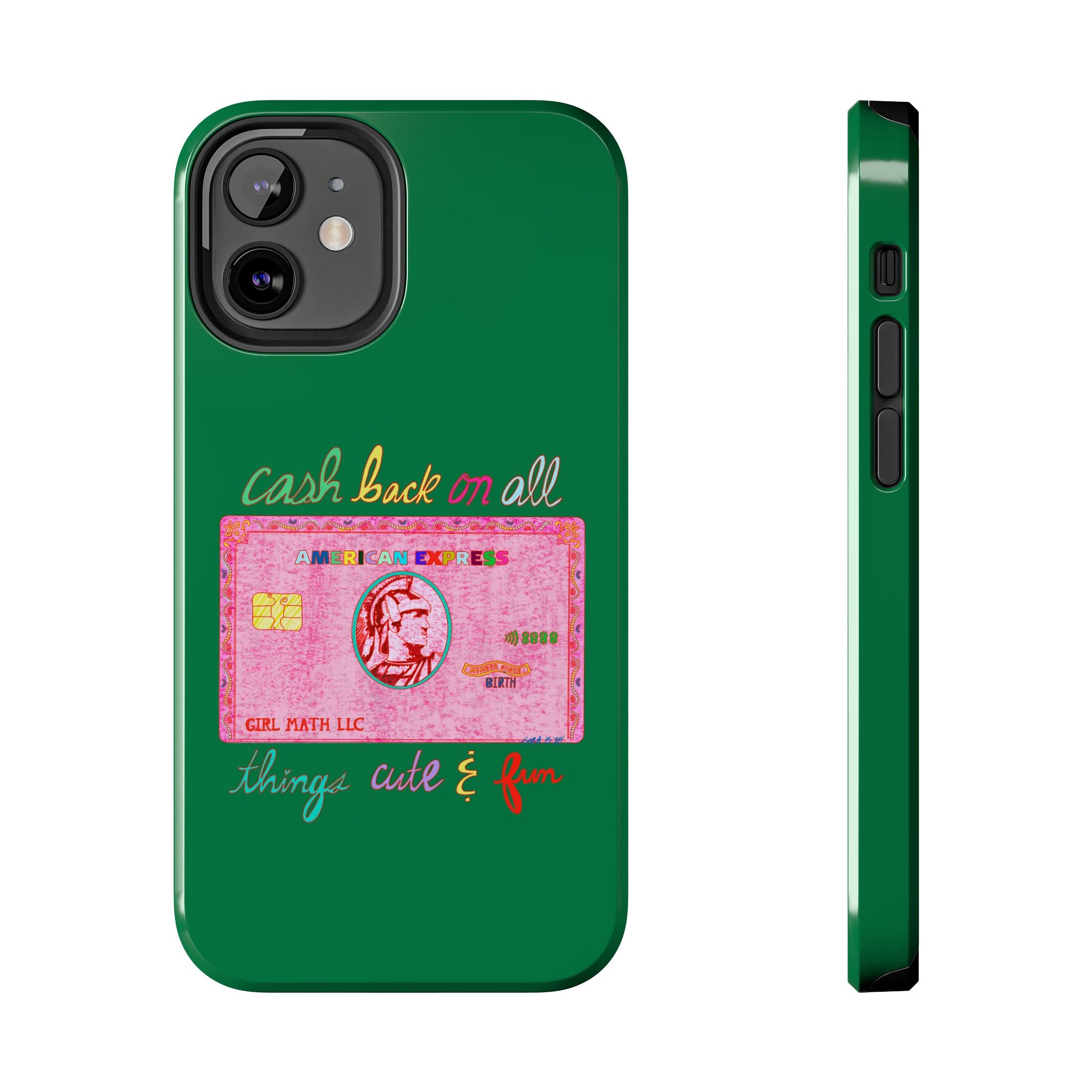 The PINK Card Green Phone Case