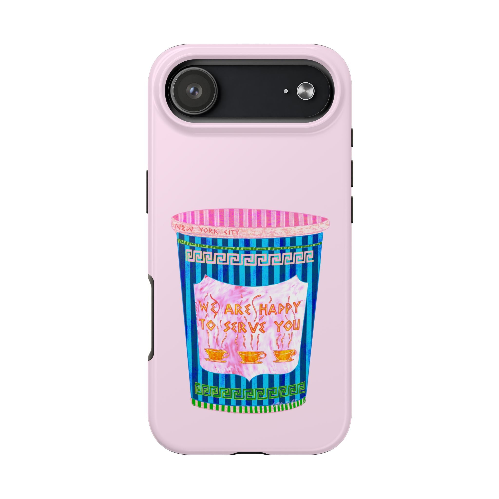 New York Coffee Cup Pink Phone Case