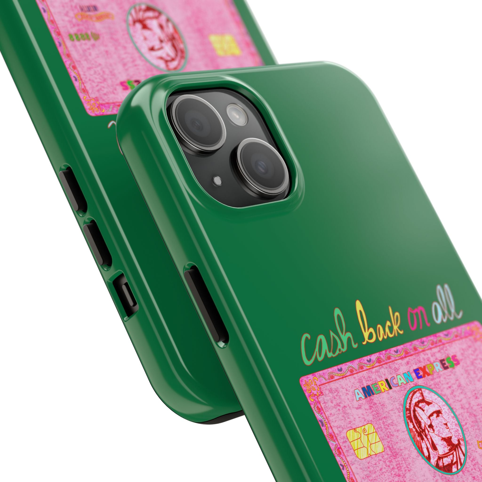 The PINK Card Green Phone Case