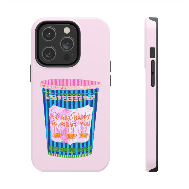 New York Coffee Cup Pink Phone Case