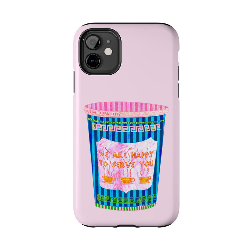 New York Coffee Cup Pink Phone Case