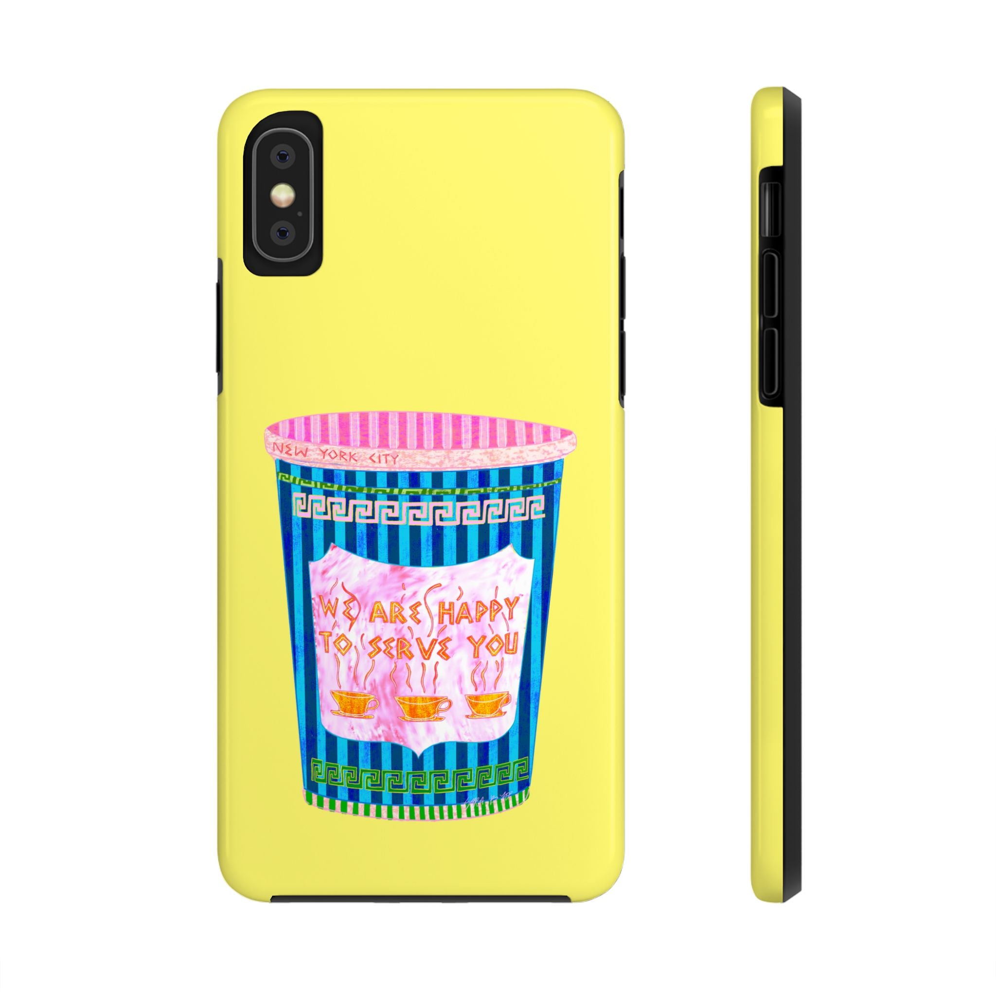 New York Coffee Cup Yellow Phone Case