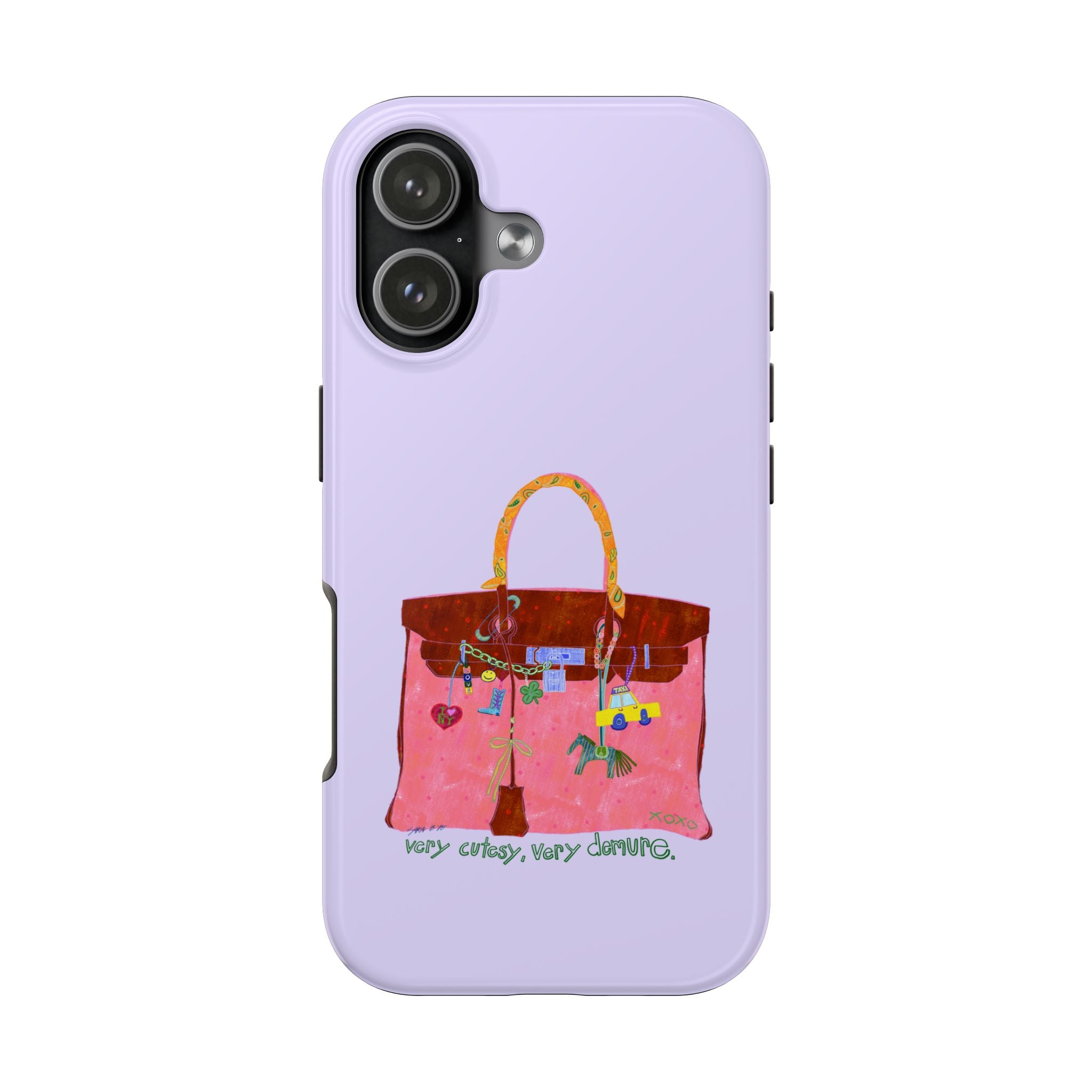 A Very Cutesy, Very Demure Lilac Phone Case