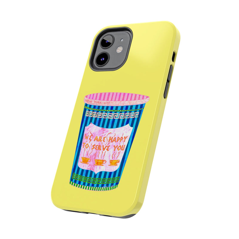 New York Coffee Cup Yellow Phone Case