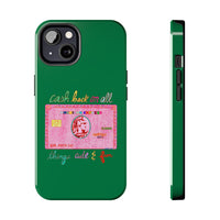 The PINK Card Green Phone Case