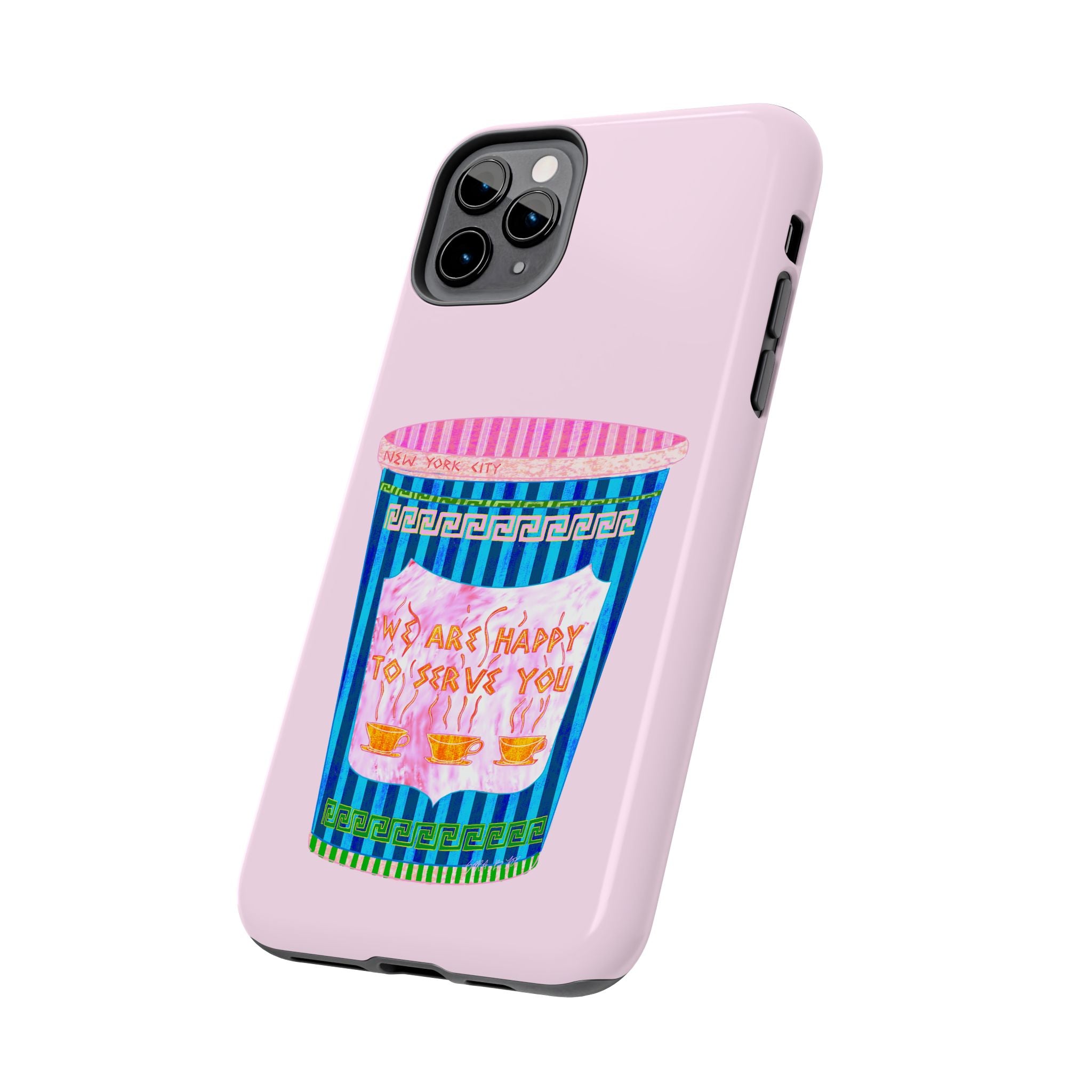 New York Coffee Cup Pink Phone Case