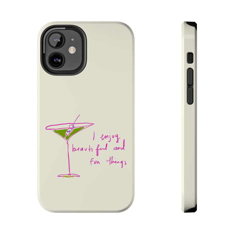 Beautiful Martini Pink Writing Phone Case