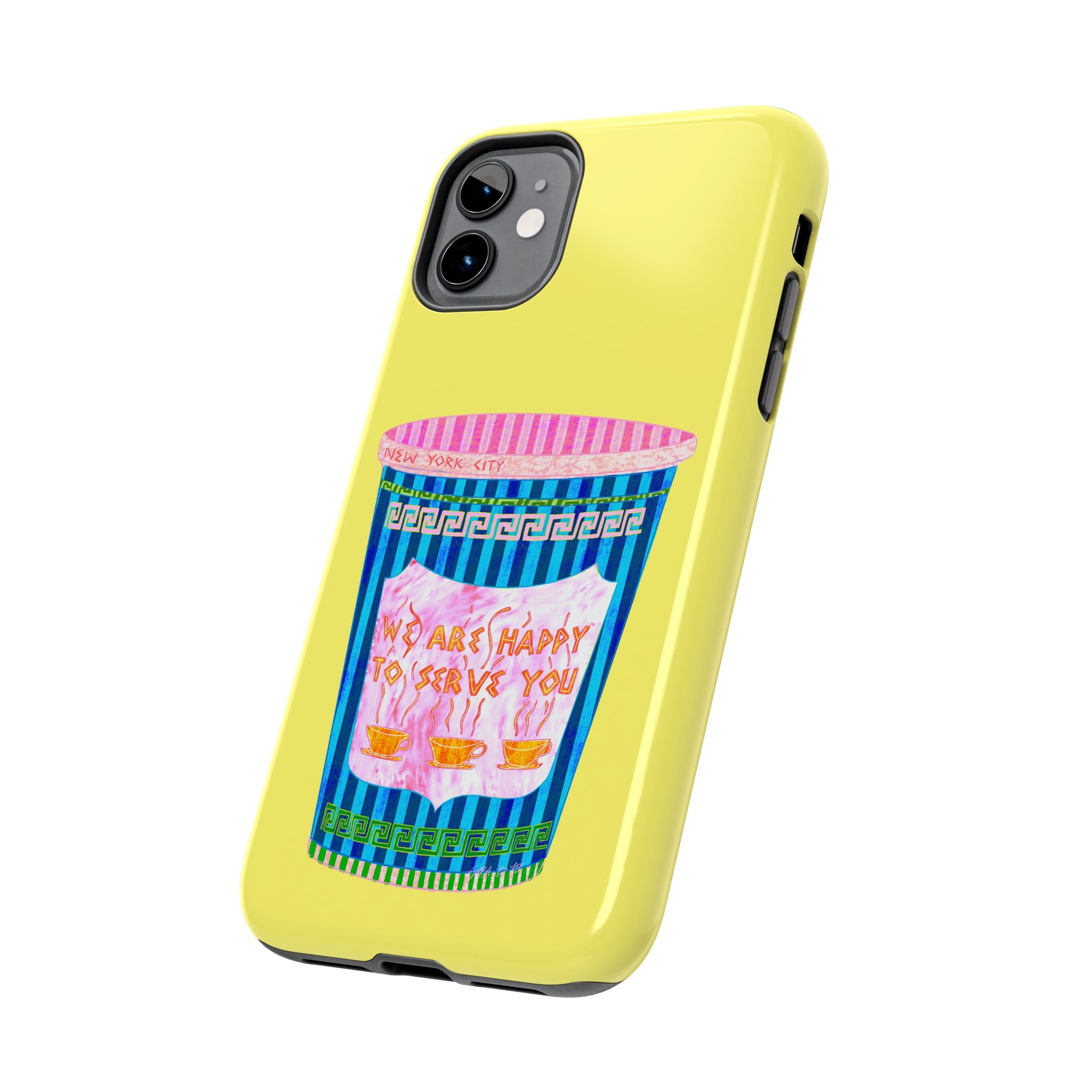 New York Coffee Cup Yellow Phone Case