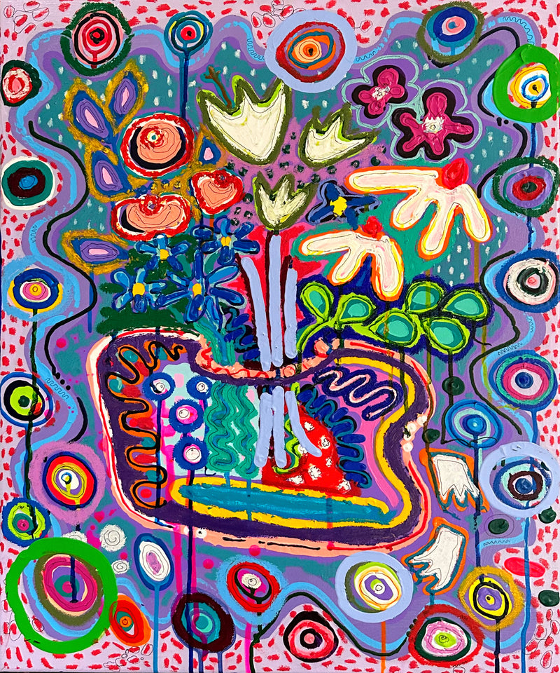 Tripping Flowers Painting