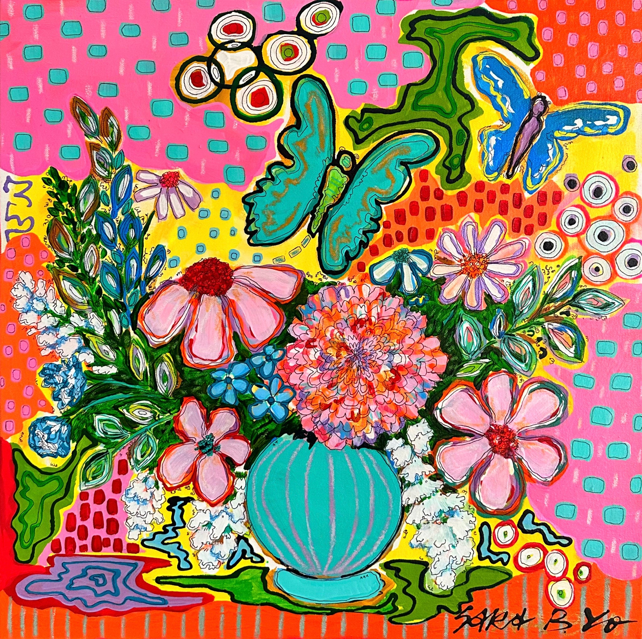 Funky Flower Painting