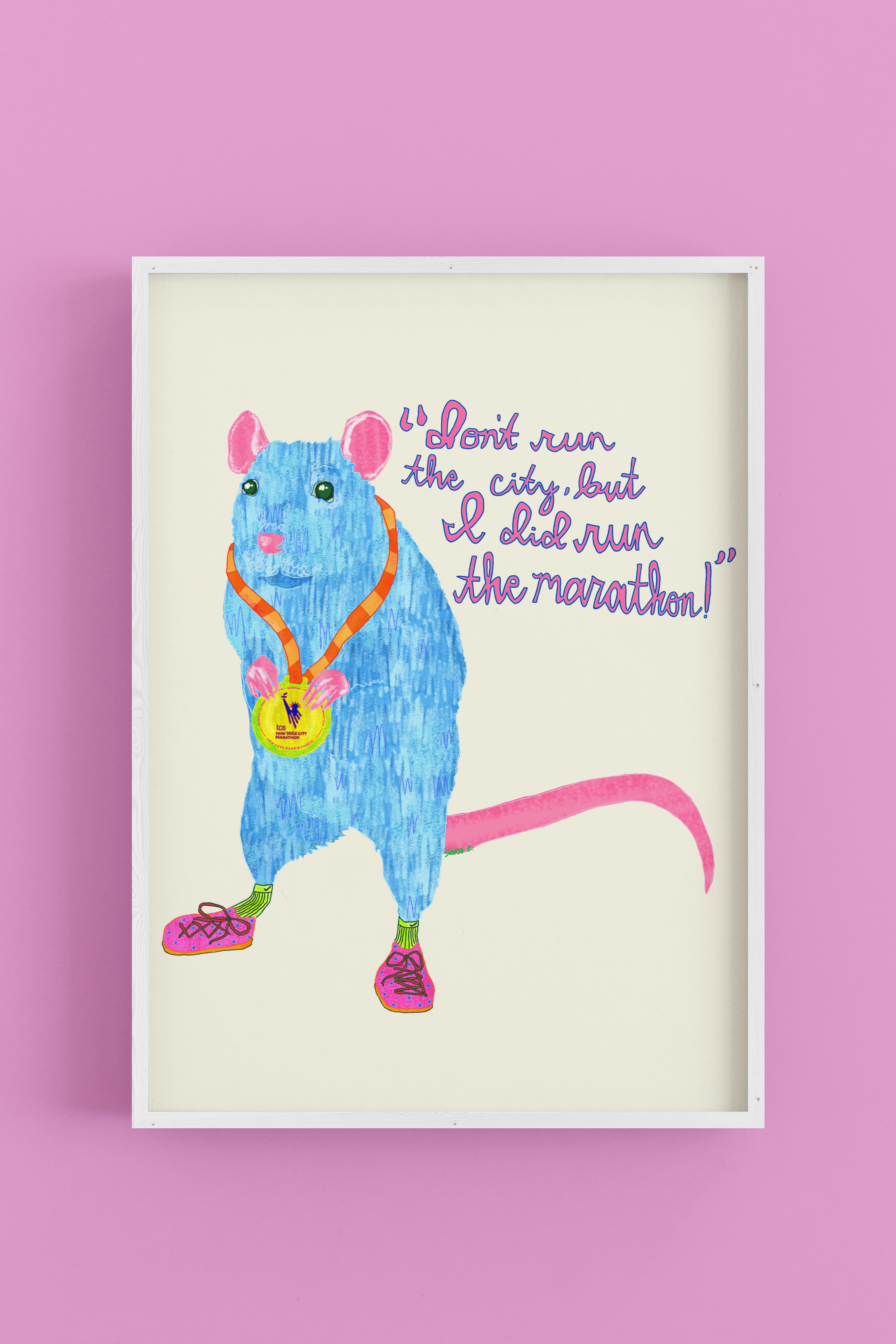 NYC Marathon - Art Poster Print