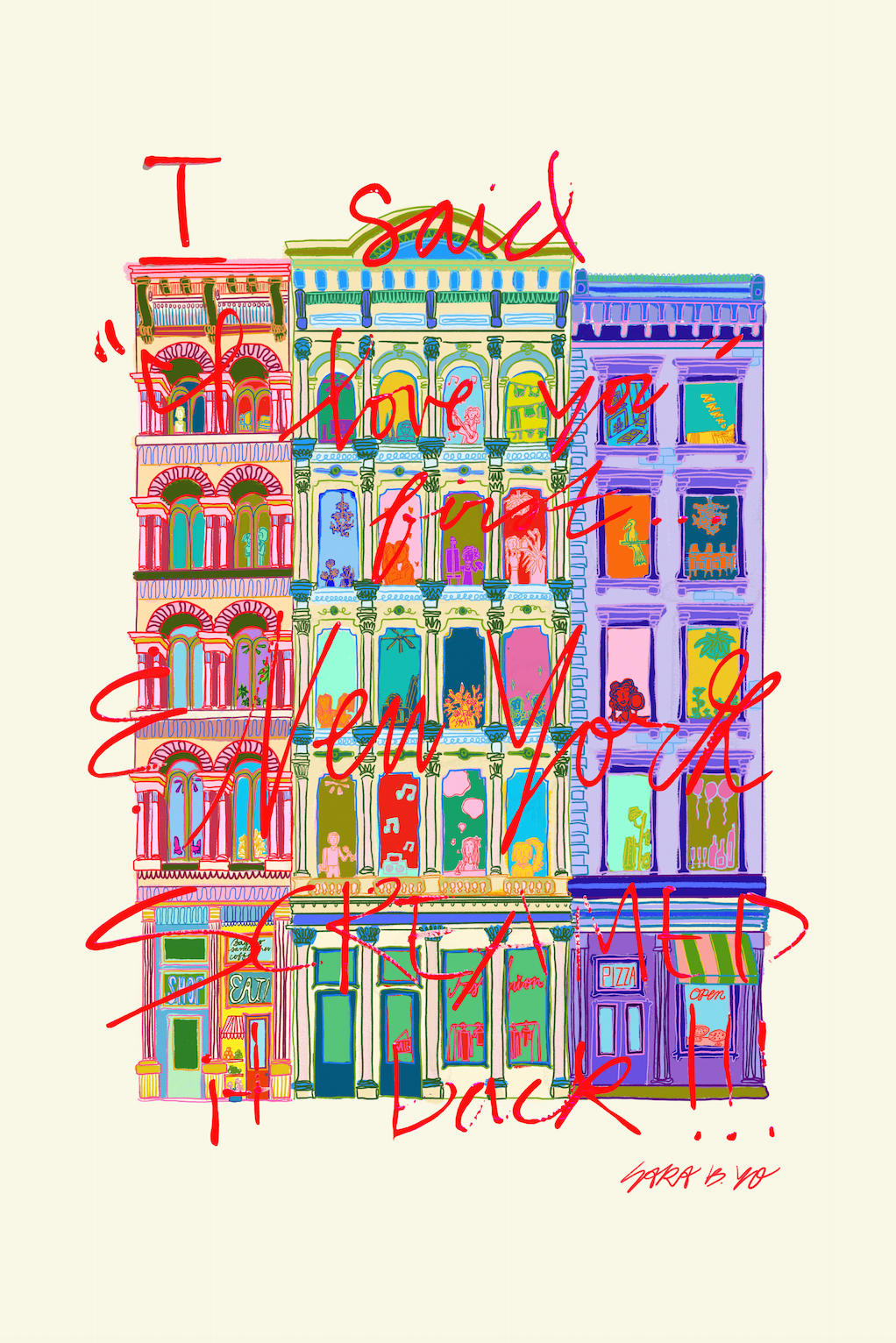 New York Love Story Art Print