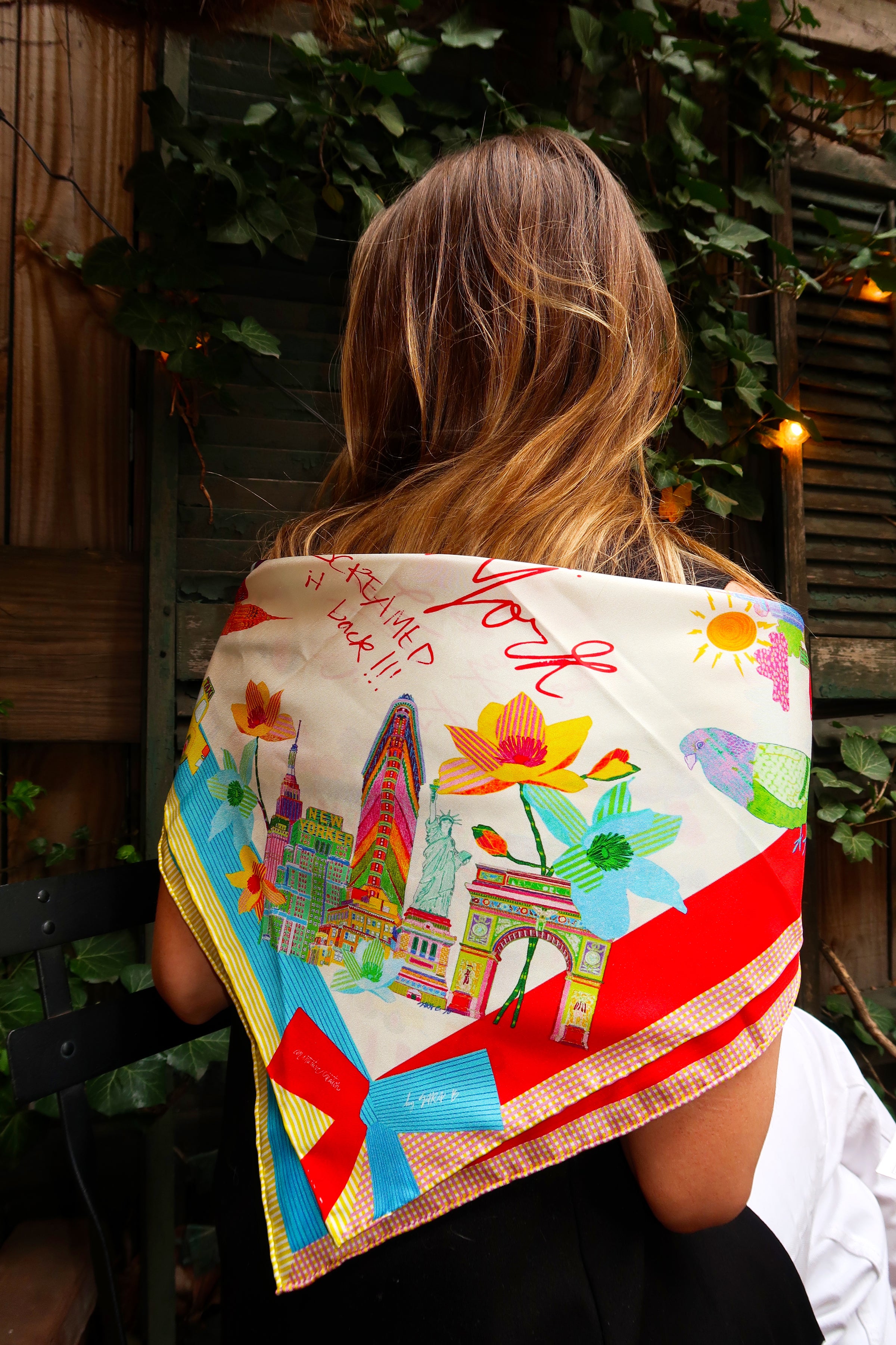 "New York Love Story" Silk Scarf
