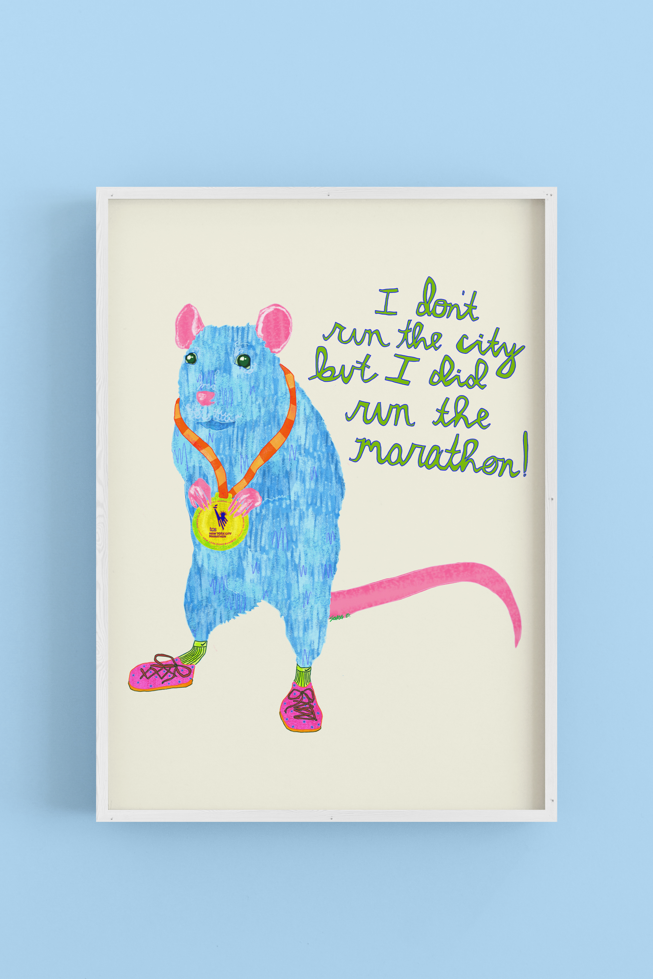 NYC Marathon - Art Poster Print
